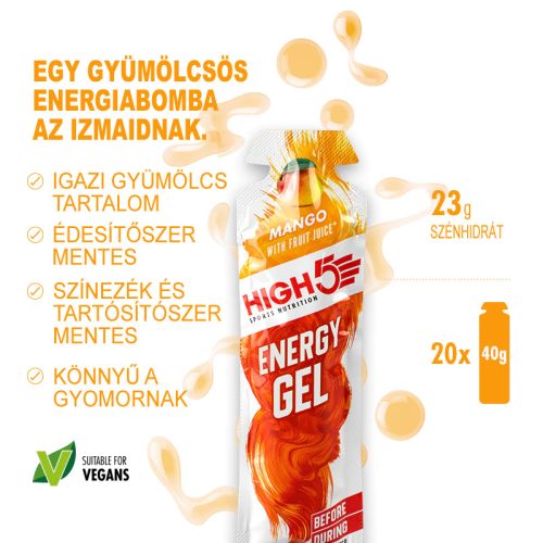 High5 Energy Gel – Mango 40g